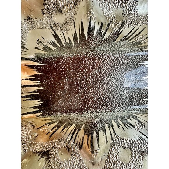 Mid-Century Modern Silver Burst Acrylic Platter Serving Tray Vintage 1960s-1970s - Picture 12 of 13